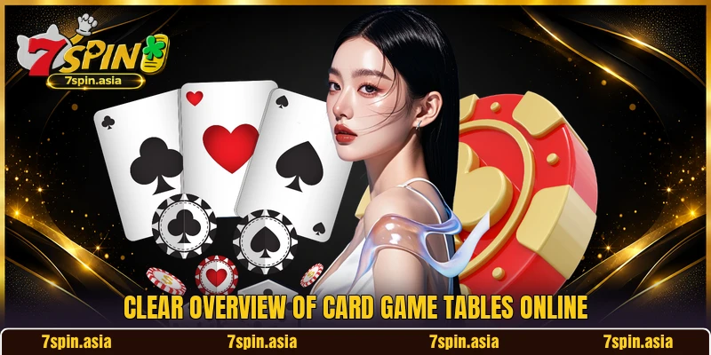 Clear overview of card game tables online Clear overview of card game tables online