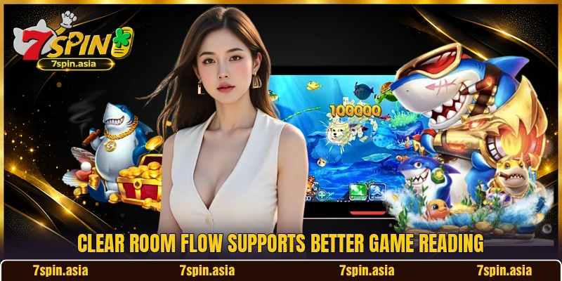 Clear room flow supports better game reading Clear room flow supports better game reading