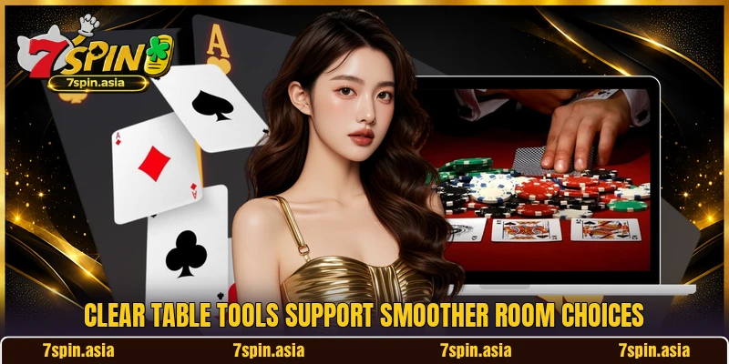 Clear table tools support smoother room choices Clear table tools support smoother room choices