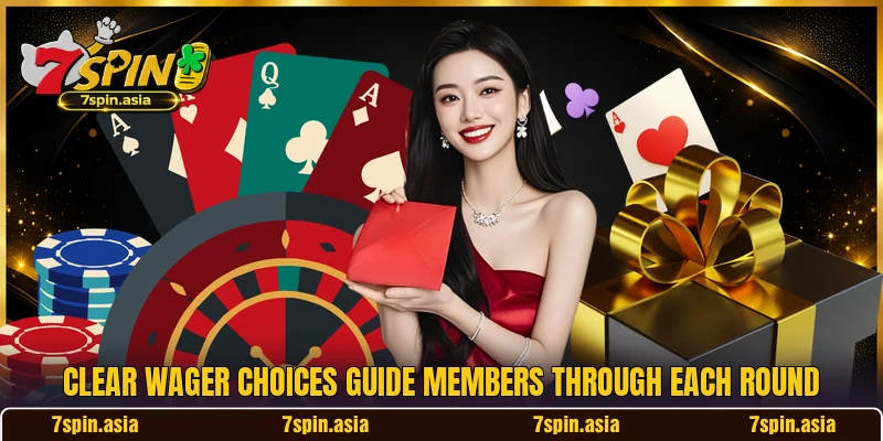 Clear wager choices guide members through each round