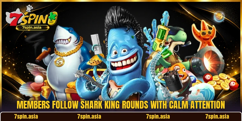 Members follow Shark King rounds with calm attention