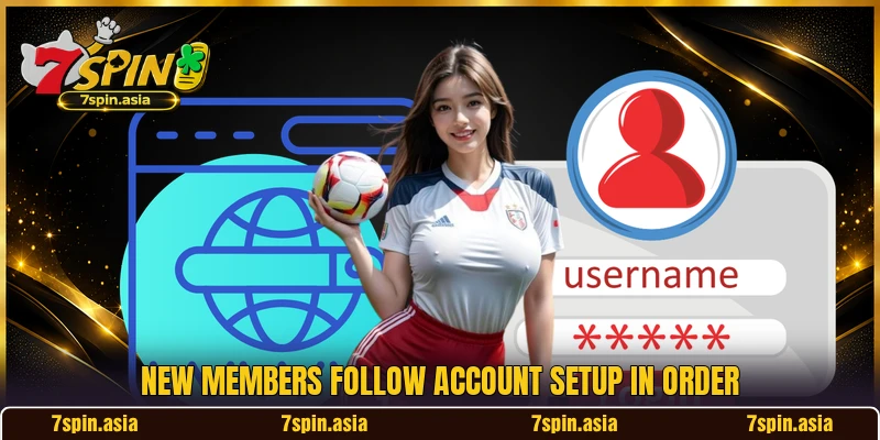 New members follow account setup in order