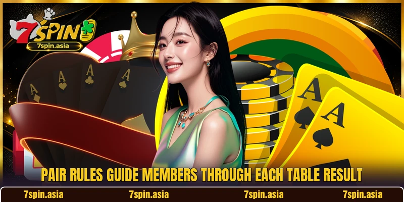 Pair rules guide members through each table result Pair rules guide members through each table result