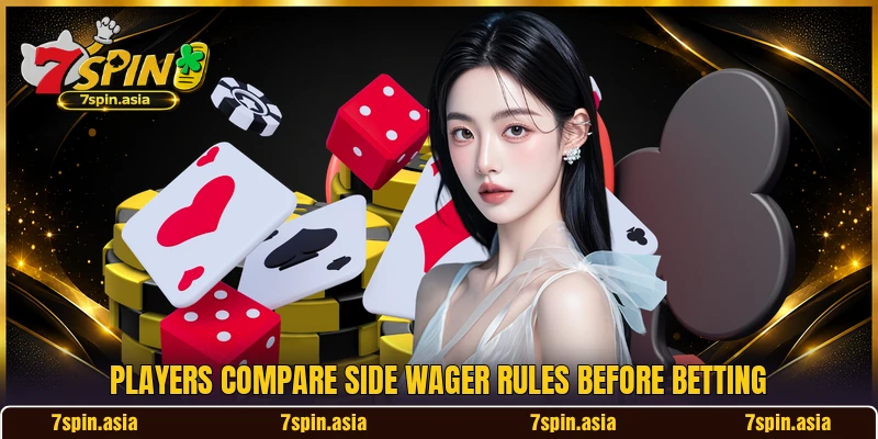 Players compare side wager rules before betting Players compare side wager rules before betting