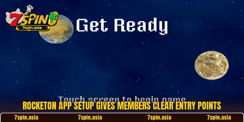 Rocketon app setup gives members clear entry points