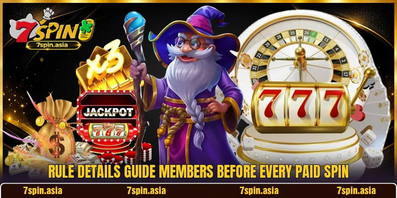 Rule details guide members before every paid spin
