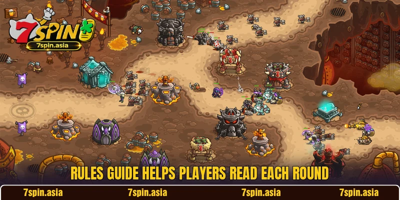 Rules guide helps players read each round Rules guide helps players read each round