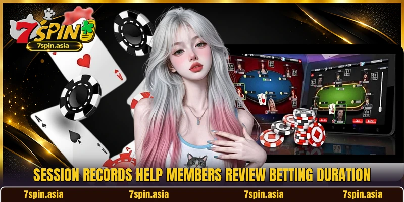 Session records help members review betting duration Session records help members review betting duration