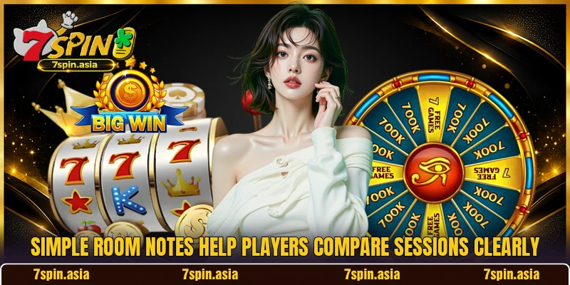 Simple room notes help players compare sessions clearly Simple room notes help players compare sessions clearly