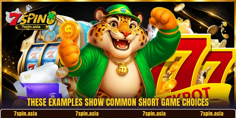 These examples show common short game choices